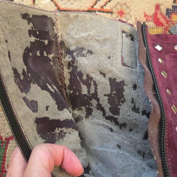 Rare Grape Harley-Davidson Studded Halter Boots (Damaged), Sz 6 - Picture 3 of 12